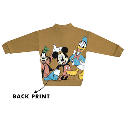 Disney Mickey And Friends All Season Drop Shoulder Collar Zip Sweatshirt