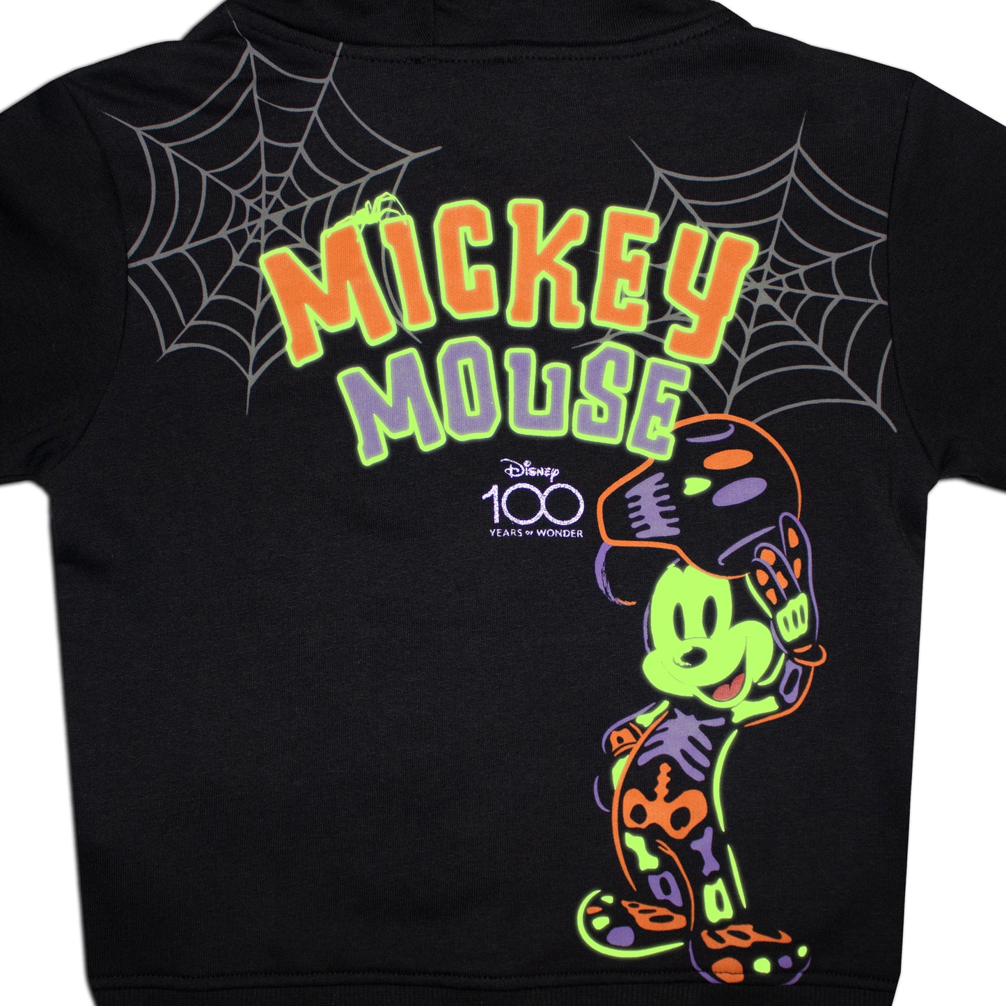 Disney Mickey Mouse Glow In Dark Zipper Boys Hoodie