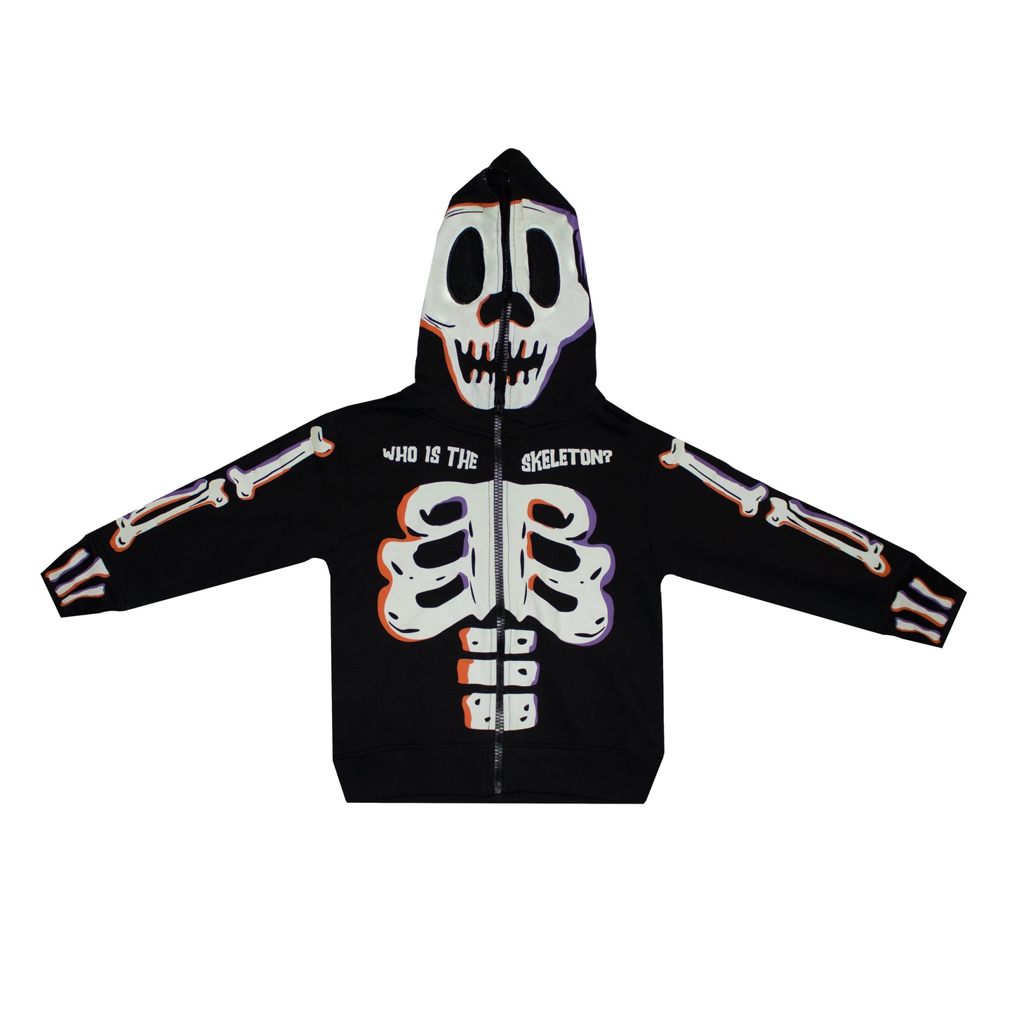 Disney Mickey Mouse Glow In Dark Zipper Boys Hoodie