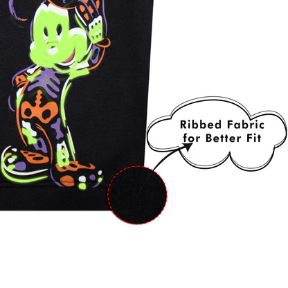 Disney Mickey Mouse Glow In Dark Zipper Boys Hoodie
