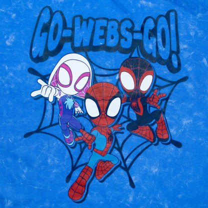 Amazing Spiderman Smart Stone Wash Drop Shoulder Shorty Set