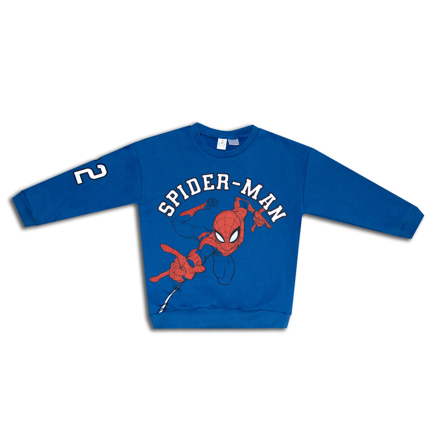 Marvel Spiderman All Season Drop Shoulder Blue Sweatshirt