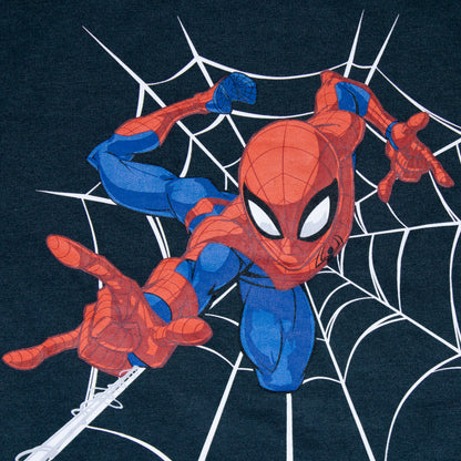 Marvel Spiderman All Season Drop Shoulder Gray Sweatshirt