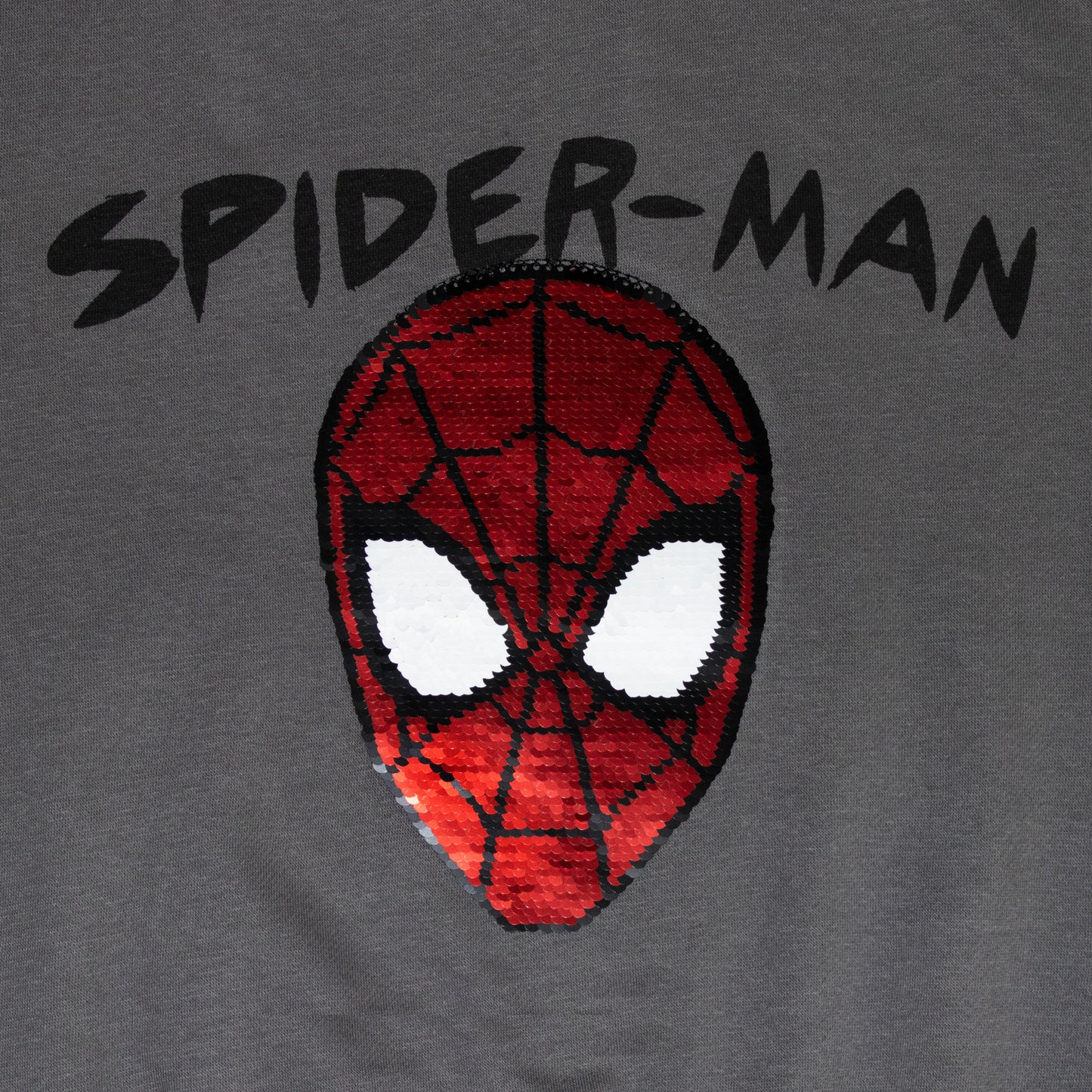 Marvel Spiderman Sequin All Season Oversize Drop Shoulder Sweatshirt