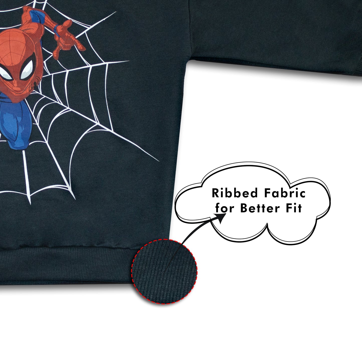 Marvel Spiderman All Season Drop Shoulder Gray Sweatshirt