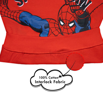 Marvel Spiderman All Season Drop Shoulder Red Sweatshirt