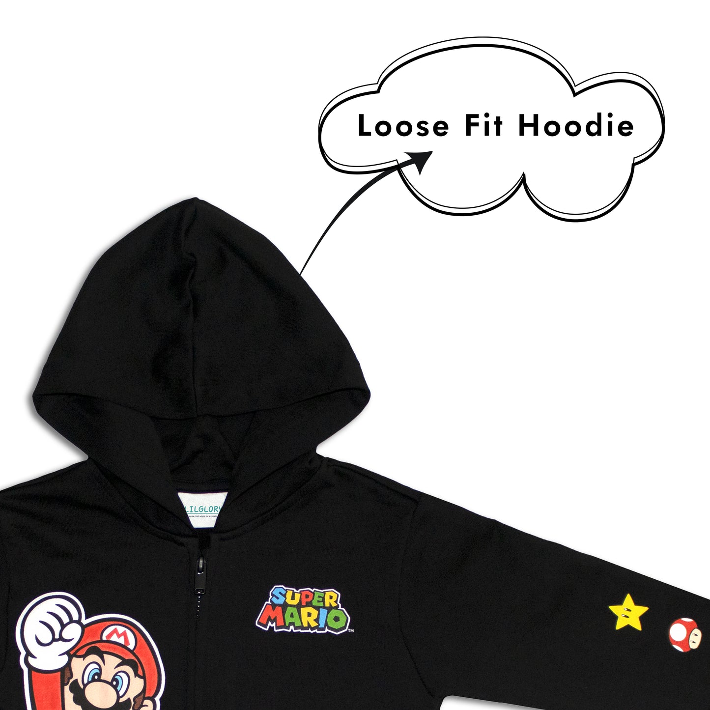 Super Mario Zipper Boys Hoodie