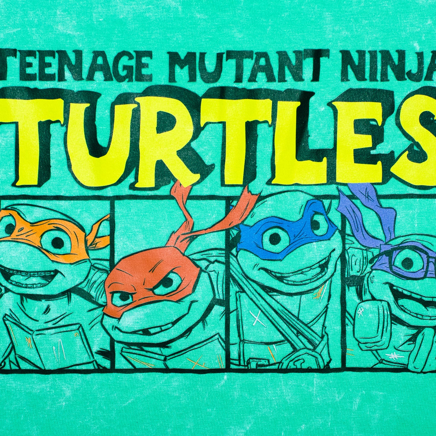 Ninja Turtles Smart Stone Wash Drop Shoulder Shorty Set